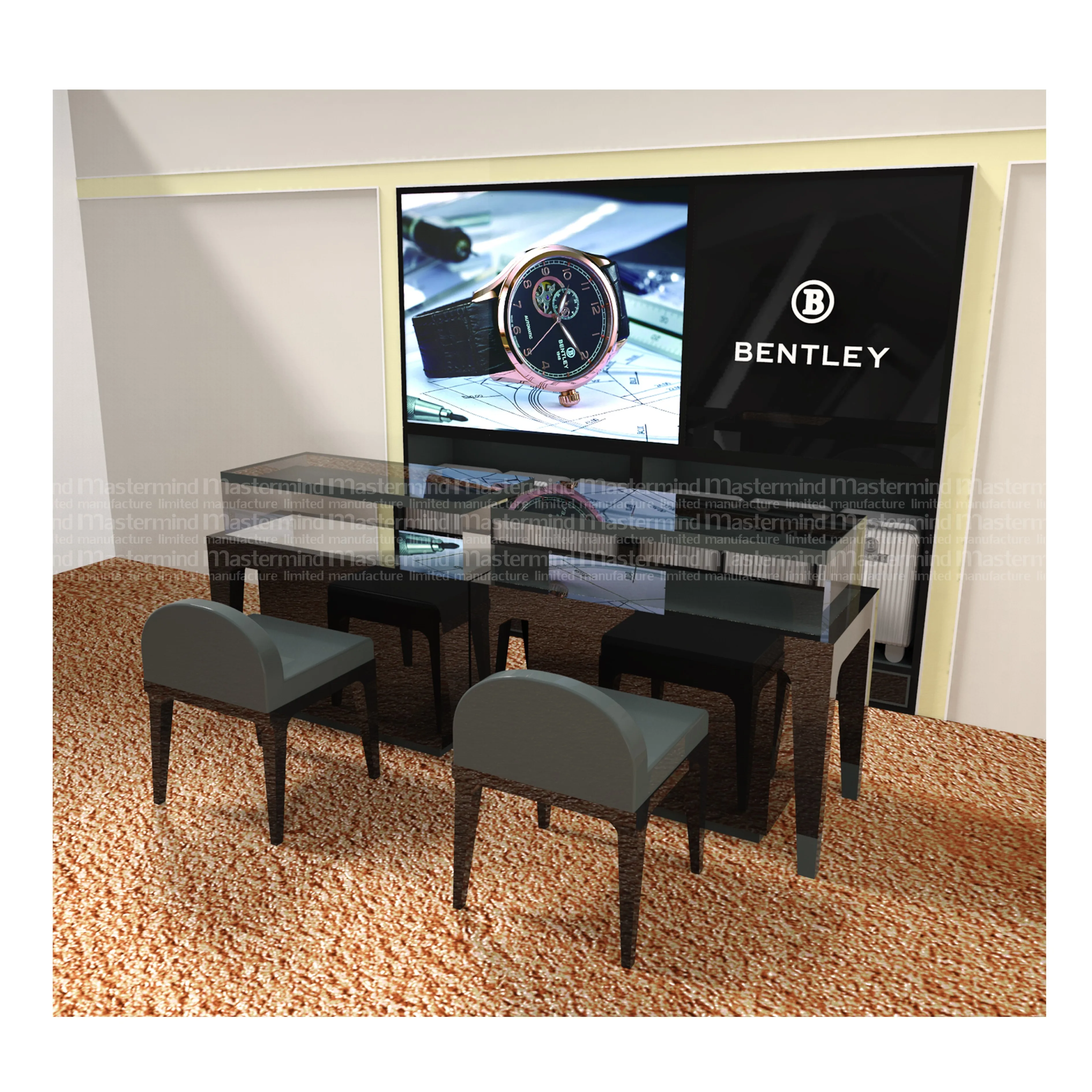 Luxury Jewelry Perfume Candy Sunglasses Clothing Health Retail Shop Display Advertising Kiosks Booth 3D Design for Shopping Mall