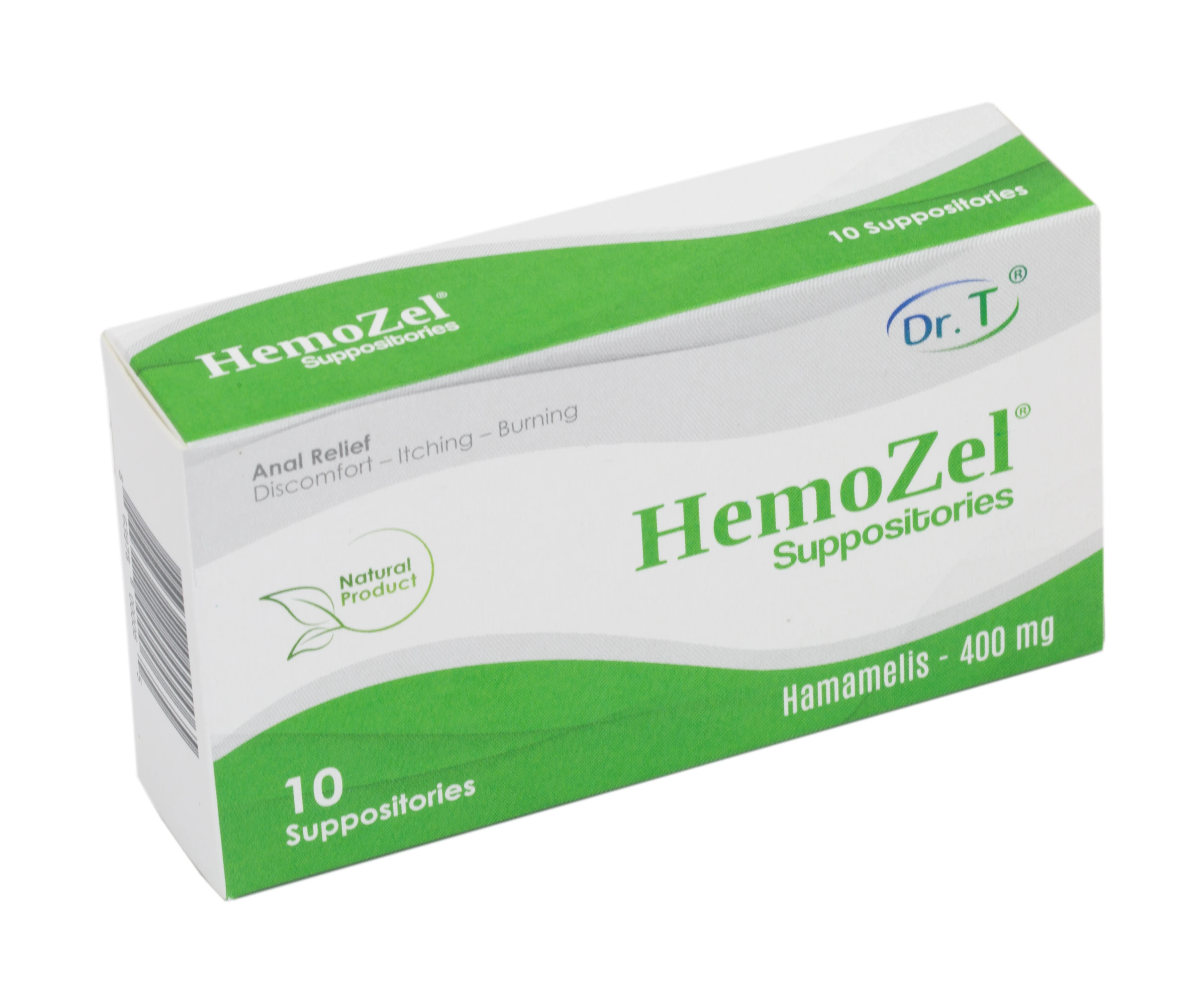 
Natural herbs Hamamelis for treating the symptoms of HemoZel Suppositories 10 units -400mg internal hemorrhoids 