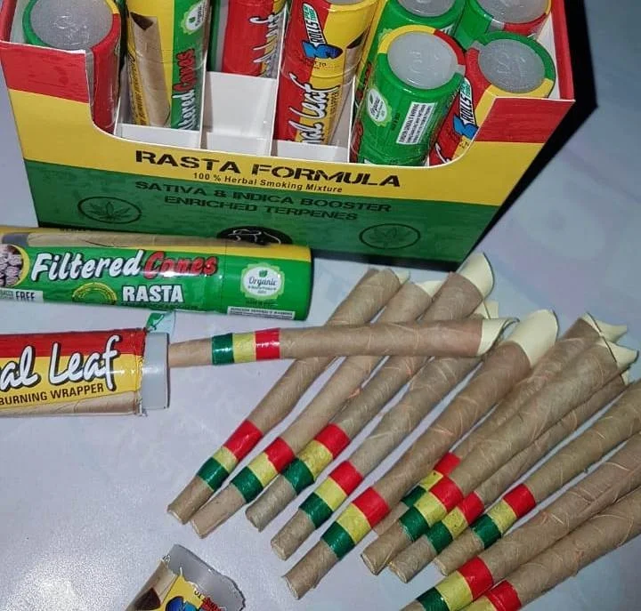 Herbal Leaf Pre rolled cones RIch Leaf Flavored Real Rich green Go Rolled Leaf Blueberry Mint Lemon Flavored Pre rolls & Blunts