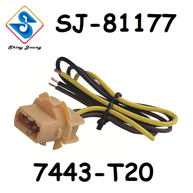 Single Contact Lamp Socket 1 Pin Auto Connector 7440 T20 Bulb Single Contact Pigtail Lamp Socket
