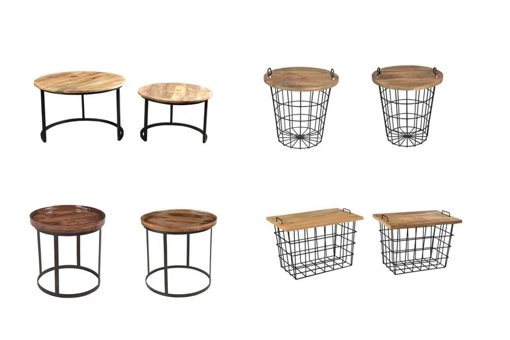 Modern Round Hairpin Side End Accent Table Living Room Coffee Table