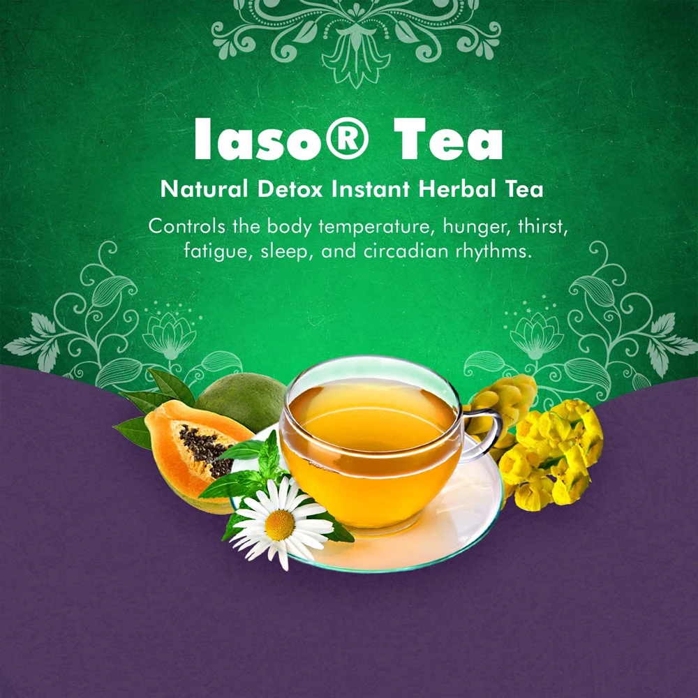 TLC Total Life Changes IASO Natural Instant Herbal Detox Organic Slimming Tea For Weight Loss Sachets
