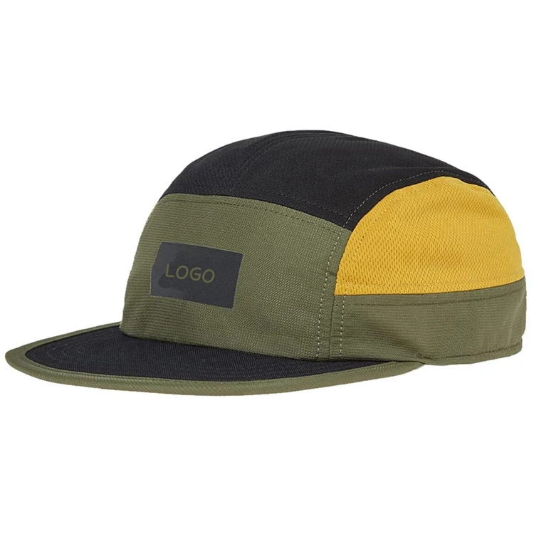 
Soft Flat Brim Mesh Running Sports Cap Hat, Custom Logo 7 Panel Nylon Plain Cycling Snapback Connectors Caps 