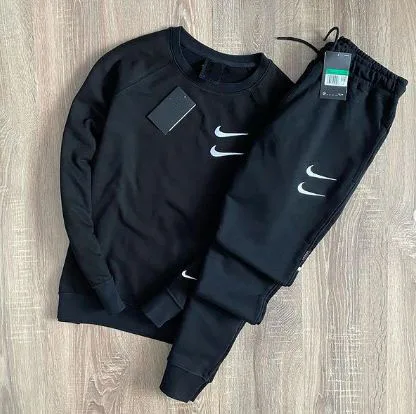 Wholesale Men Custom Design Crewneck Polyester  Sweat Suits ,Low MOQ Cheap Gym Wear Jogging Suits , Custom Design Track Suits