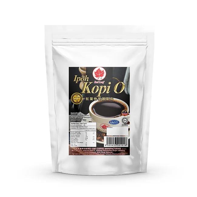 Best Seller No Sugar Added Kopi O Mixture Bag Robusta Ground Coffee In Dark Roast Method Factory Bulk Sale Supplier