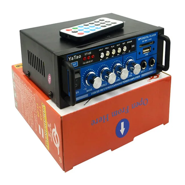 YT USB/SD FM стерео аудио мини усилитель мощности синий цвет поддержка морской доставки и воздушной транспортировки