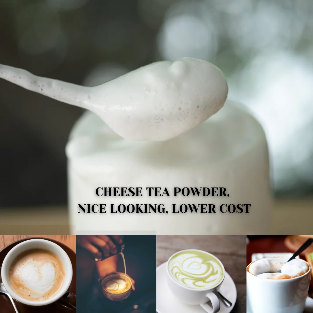 wholesale black tea milk foam powder for bubble tea