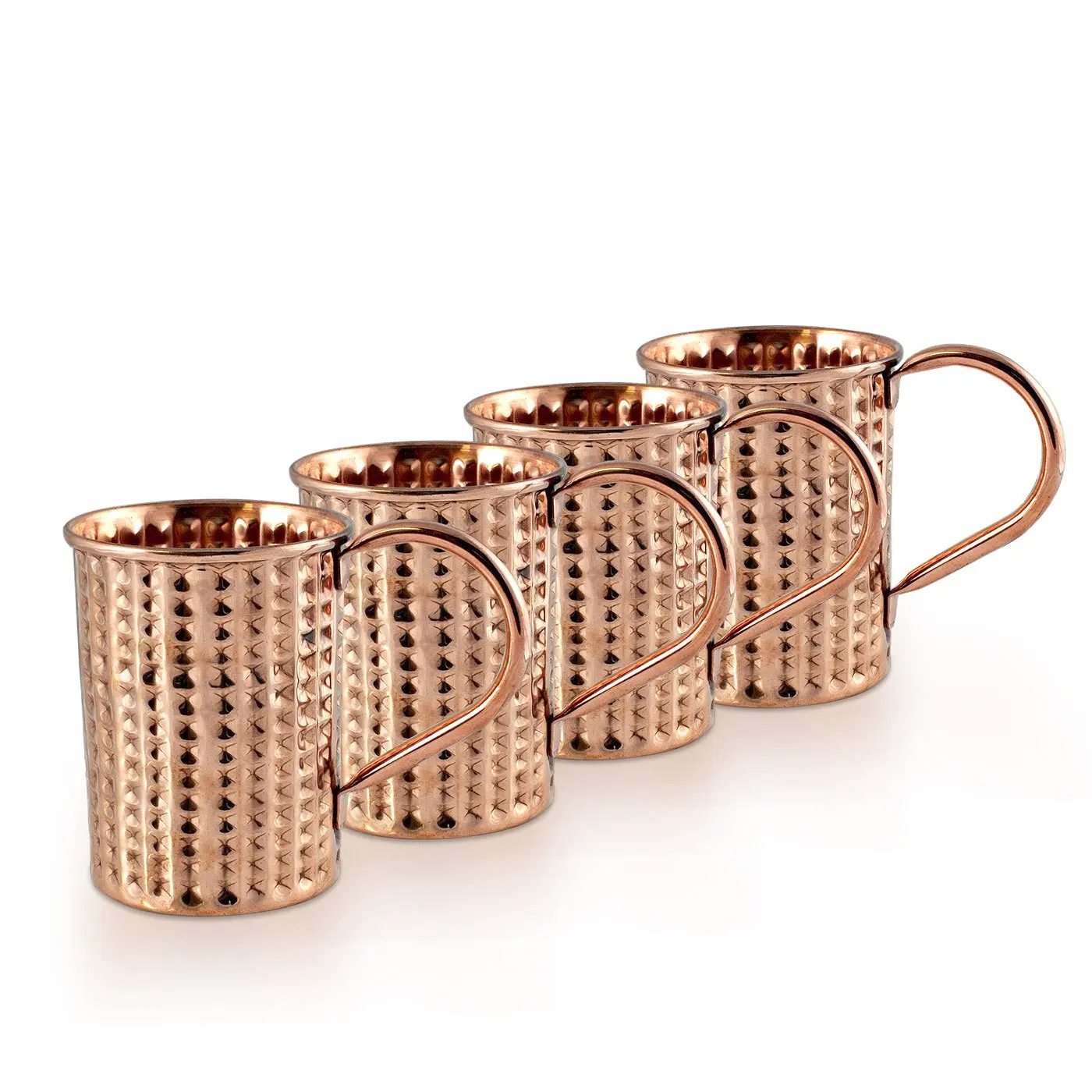 Antique hammered copper beer mugs tin lining moscow mule mugs with reveted handle high quality manufacturer Copper cups