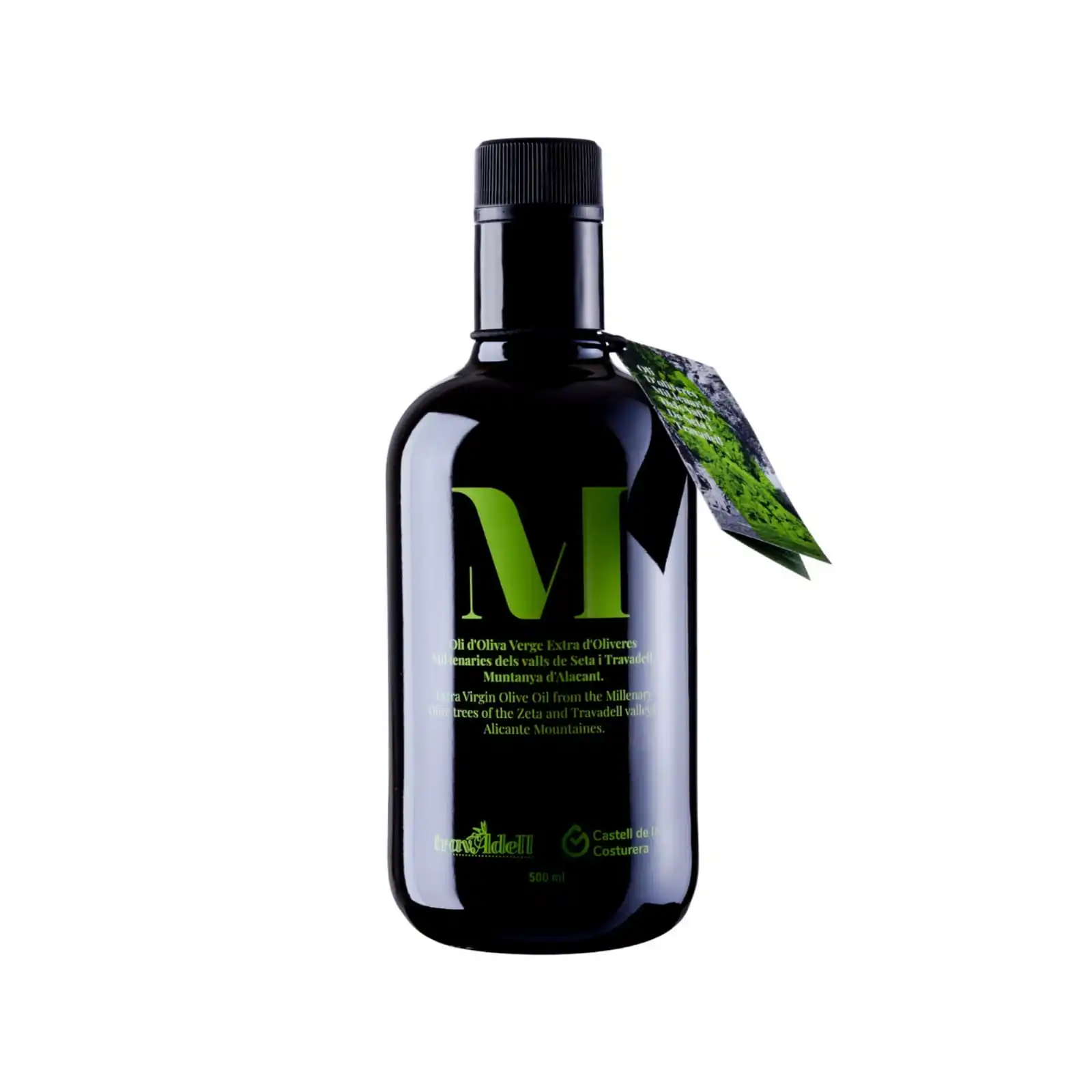 Traditional spanish cold pressed extra virgin olive oil for dressing