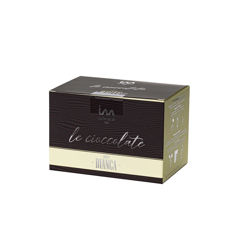 Made in Italy HOT CHOCOLATES monoportion hot chocolates CIOCCOLATACALDA BIANCA astuccio 10 pcs 40 g - 0,4 kg Box WHITE