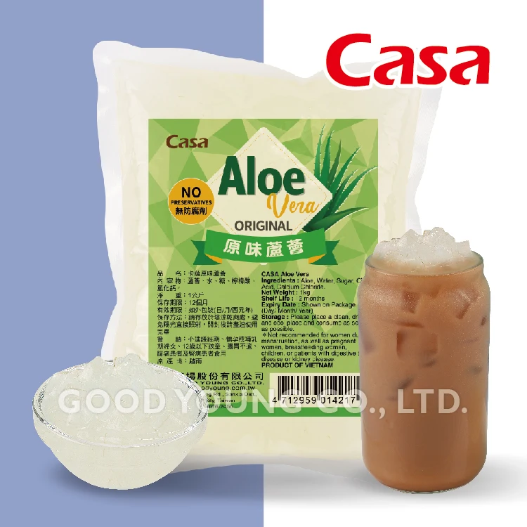 2022 CASA HALAL Certification Vietnam Viet Nam Aloe Vera Pulp Jelly Dice Cube With Good Young Bubble Tea Ingredients