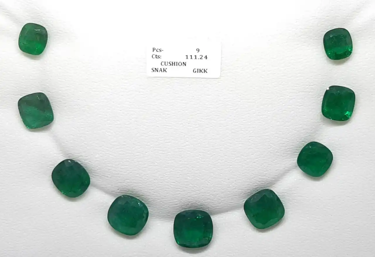  Супертонкий Изумрудный дизайн подушки зеленый драгоценный камень для изготовления дизайнерских изумрудных ювелирных изделий ожерелье