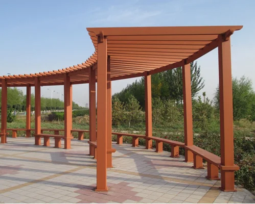 Outdoor Pavilion Gazebo Eco-friendly WPC Balcony Waterproof Pergola Design Various Small Garden