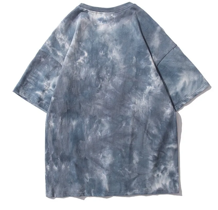  Одежда на заказ 100% хлопок футболка большого размера с принтом в виде краски свободная стиле хип-хоп