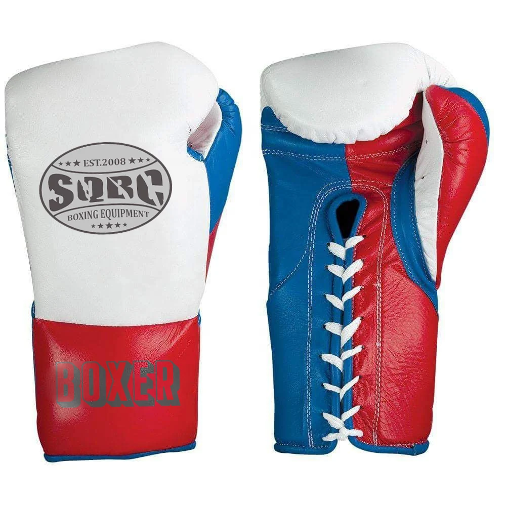 Best Quality Boxing Gloves With Laces And Soft Latex Padding & Muay Thai Fighting Gloves