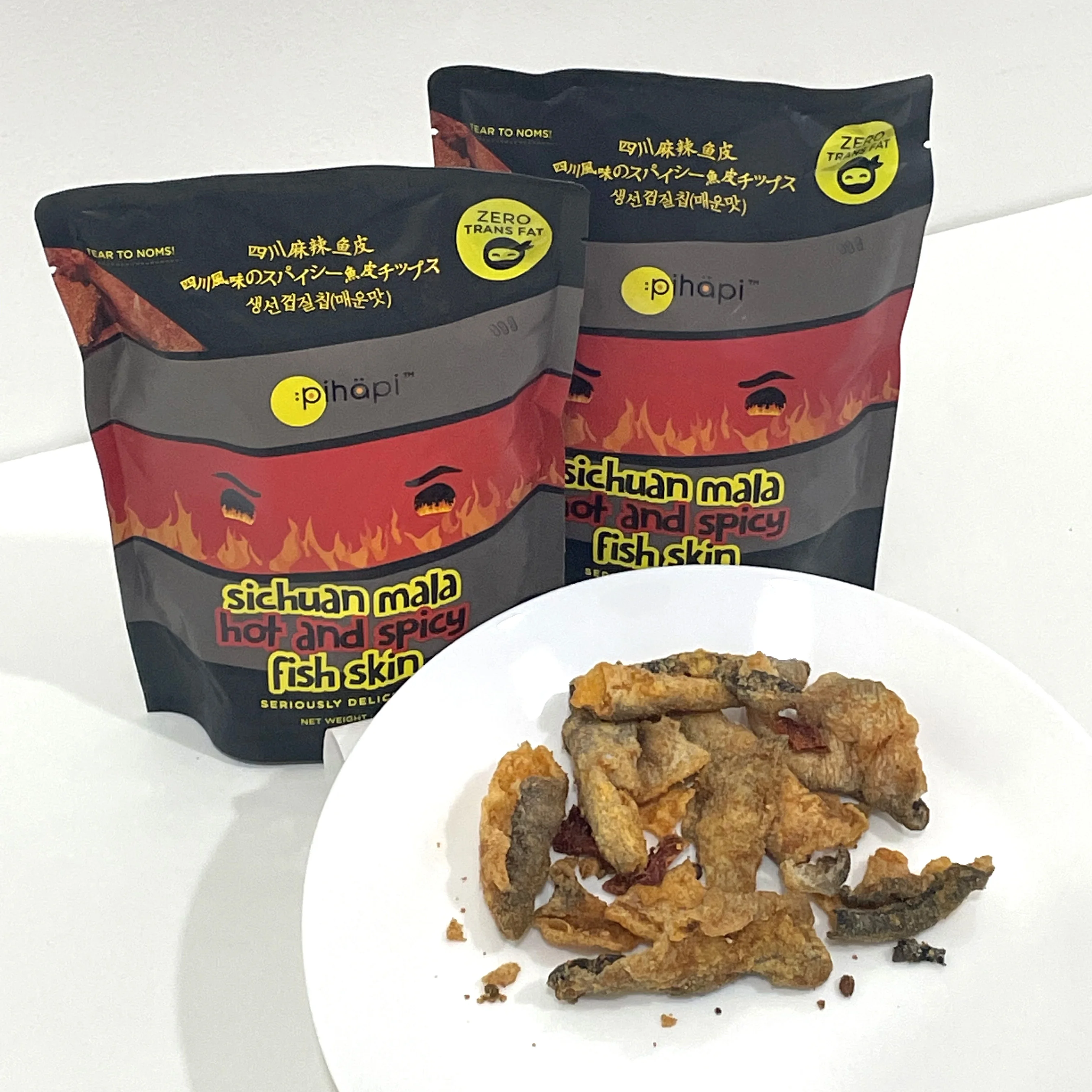 Authentic Chinese Spicy Snack Sichuan Mala Hot & Spicy Fish Skin Snack Hot Selling Asian Food Snack