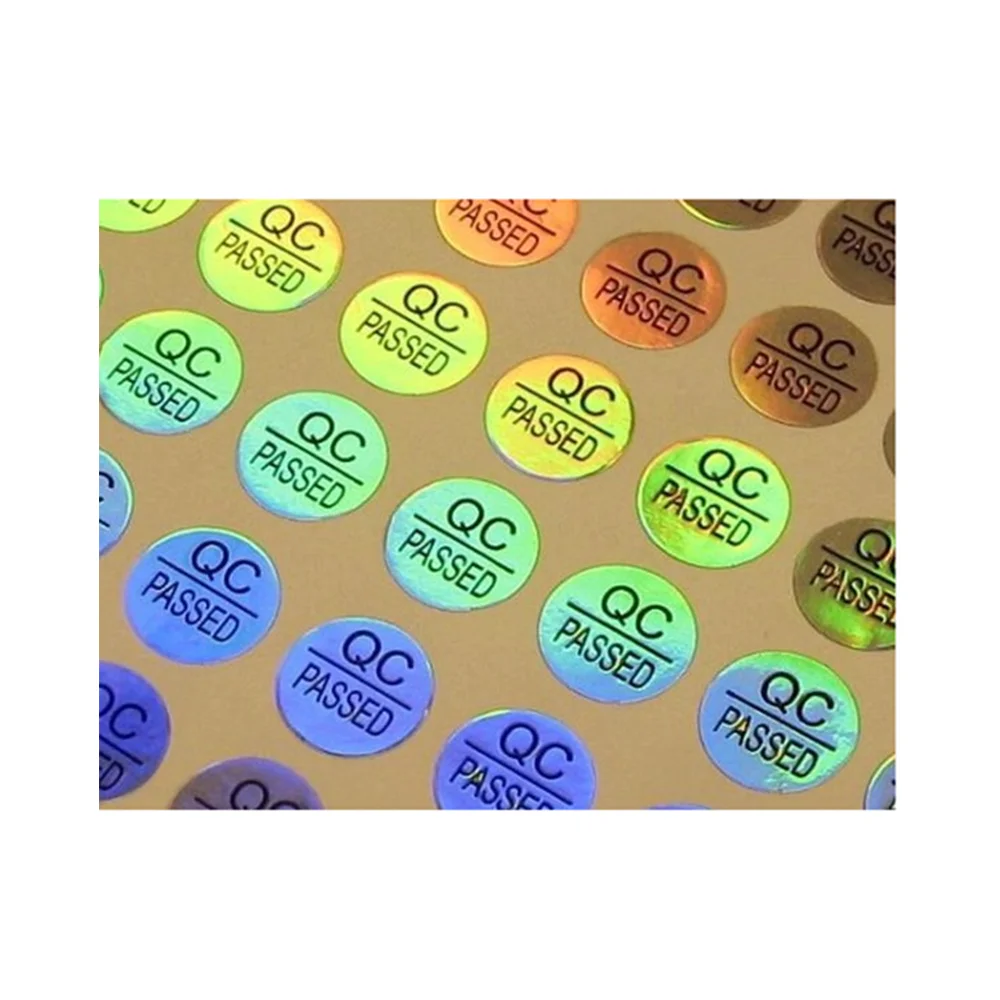 Wedding Party Decoration Q.C. Checked Holographic Labels