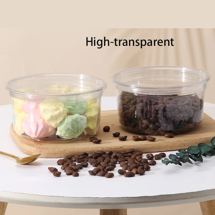 Wholesale Custom Clear Plastic Take Away 12 oz Salad Bowl Packaging PET Box For Fruit