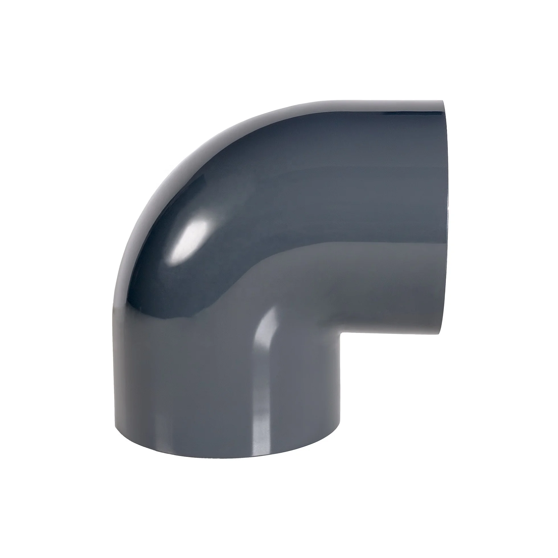 High quality Product Elbow 90 Degree Upvc Fitting Pipe fittings for water System in Irrigation with Connection colour dark gray