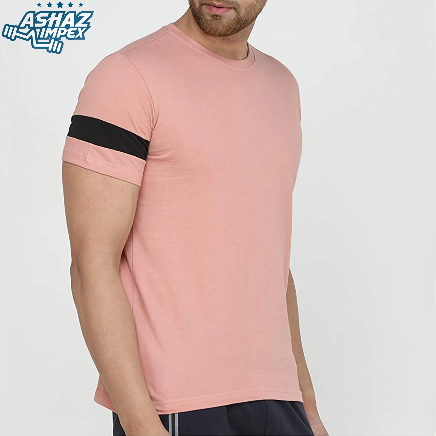 Новинка повседневная мужская модная футболка из 100% хлопка с индивидуальным логотипом оптовая продажа Высококачественная в полоску коротким рукавом и круглым вырезом для мужчин