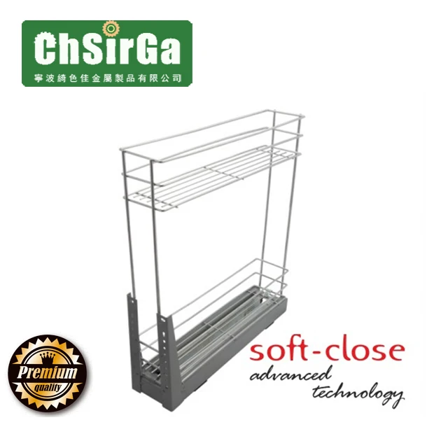 Hot selling Kitchen organizer bottom pull out drawer wire basket with slide, soft close feature