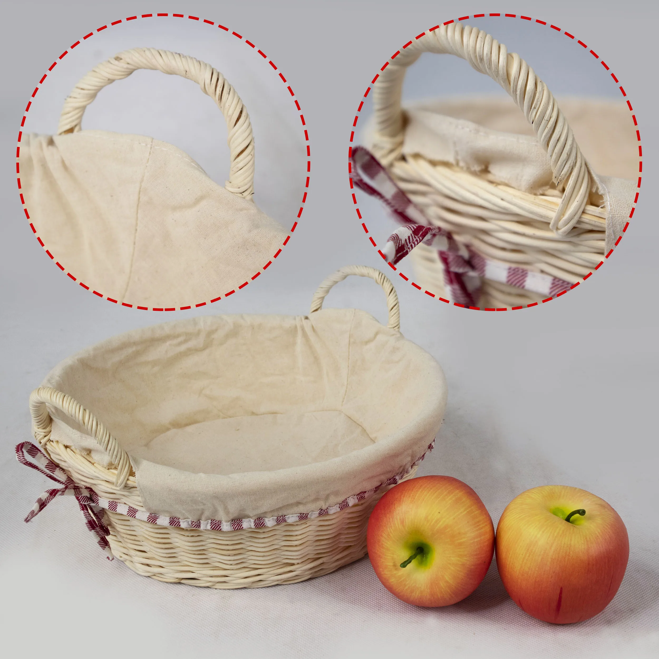 Eco friendly Set of 2 rattan picnic basket decorative wicker baskets rattan basket storage home decor from Viet Nam