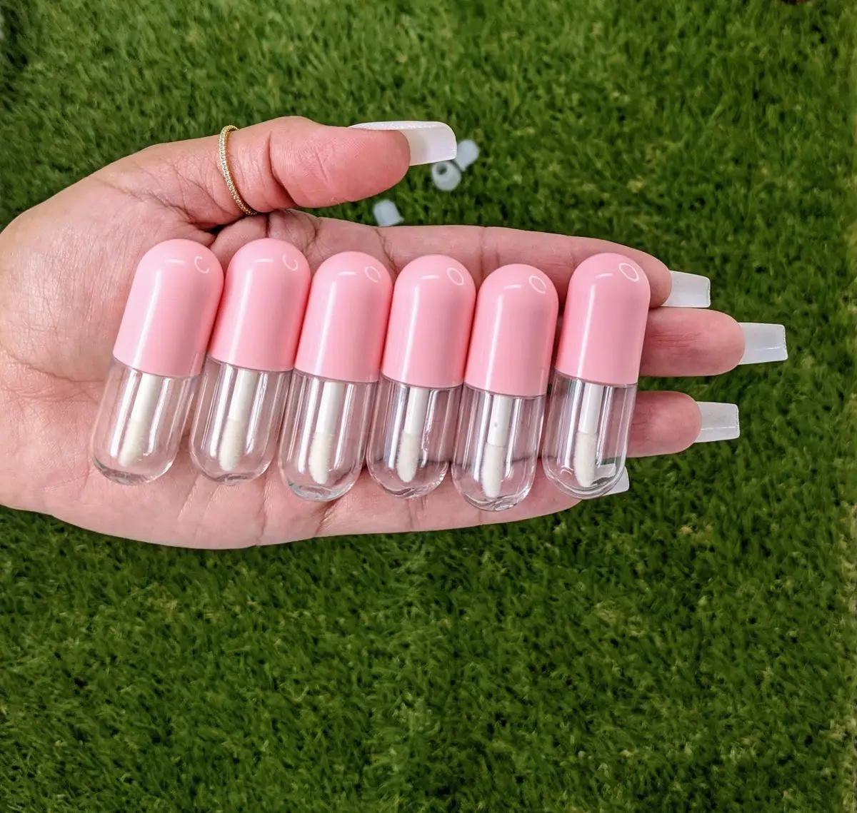 Индивидуальная Капсульная розовая туба для блеска для губ Custe, 2 мл, 3 мл, 4 мл, 5 мл, маленькая туба для блеска для губ