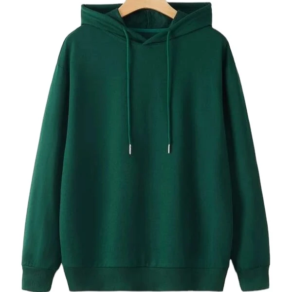 Men Drop Shoulder Drawstring Plain Solid Color Unisex Women Hoodie Long Sleeve Printed Oversize Pullover Hoodies Wholesale