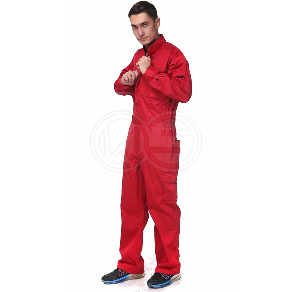 Индивидуальный логотип вашей компании, 100% хлопок, красный Рабочий Комбинезон, промышленная рабочая одежда, одежда, механический комбинезон для мужчин