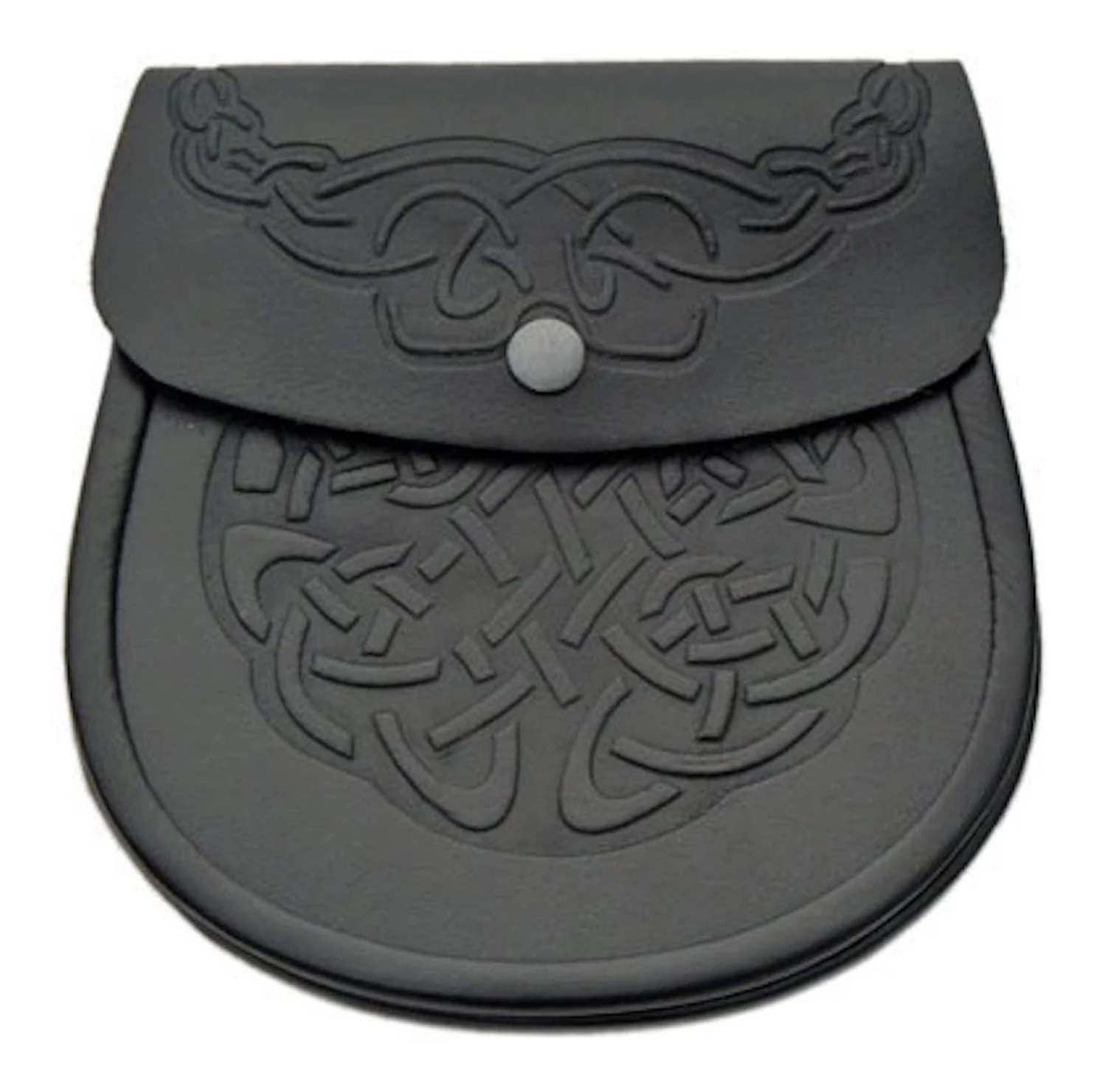 Leather 3 tassel Day wear Celtics Kilt Sporran w-Belt Hip Bag For Women Leather Black Studded Cow Leather bag