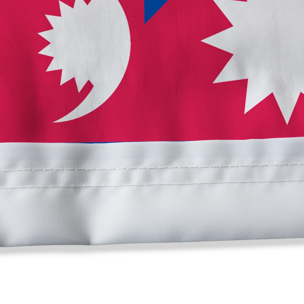 Flagnshow 3x5 ft screen printing nepali  flag 90x150 cm printed flying nepal flag