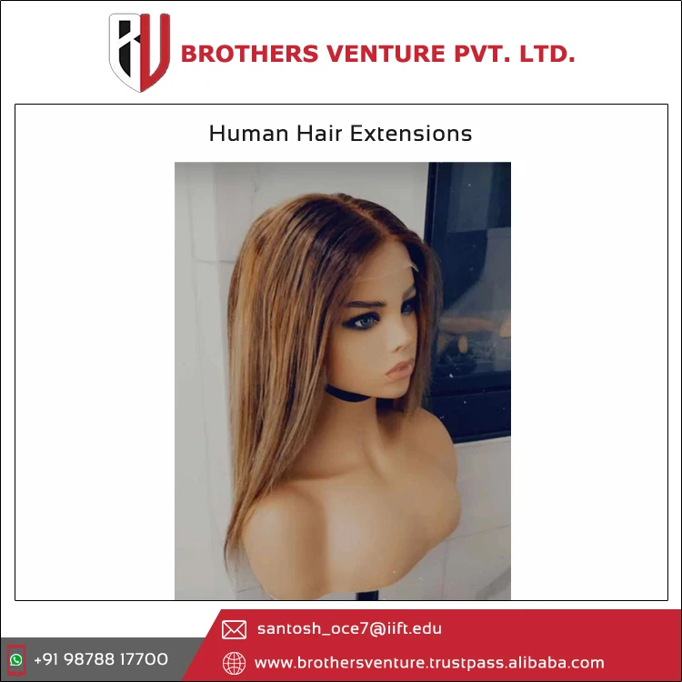 10 - 40 Inches Length 100% Raw Unprocessed Custom Virgin Human Hair Extension - Wigs INDIAN Hair Swiss Lace Short, Long Accepted