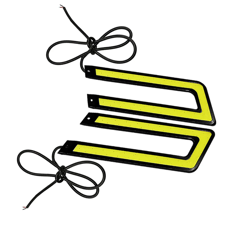 
14CM U-Shape COB Daytime Running Light DRL Car Led Front Fog Lamp White DC12V Light Source 6000K Car Working Lights 