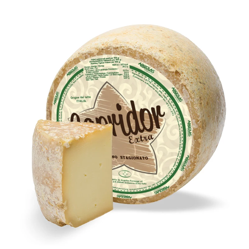 Italian Hard Goat Italian Cheese 1/2 Made in Italy Capridor Extra Sardinian Cheese Argiolas Formaggi