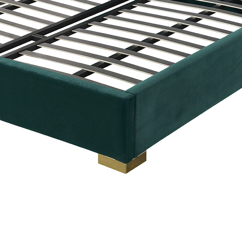 High quality king size upholstered solid wood beds frame design bedroom furniture set