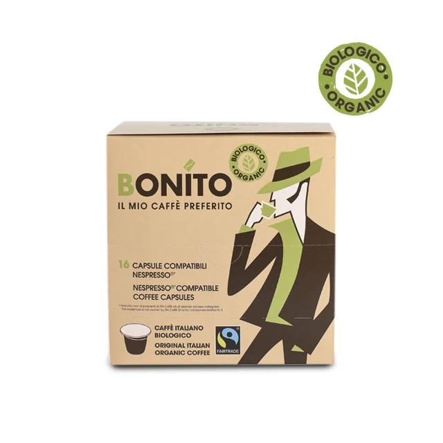 Italian coffee compatible coffee capsules organic blend