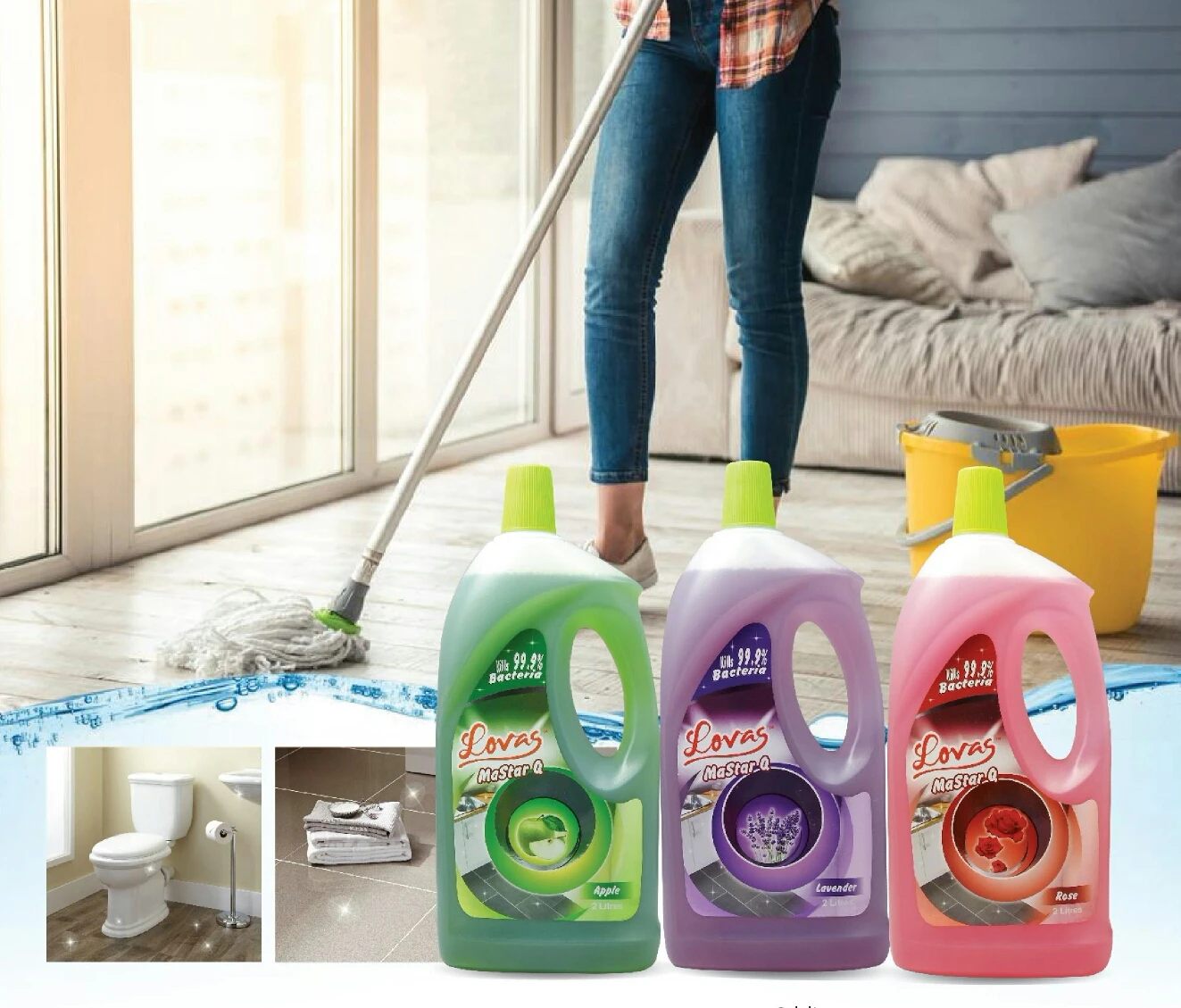 Floor Cleaner LOVAS Floor Cleaning Antibac Liquid Detergent Household Chemicals Supplier OEM / Customized All Types of Flooring