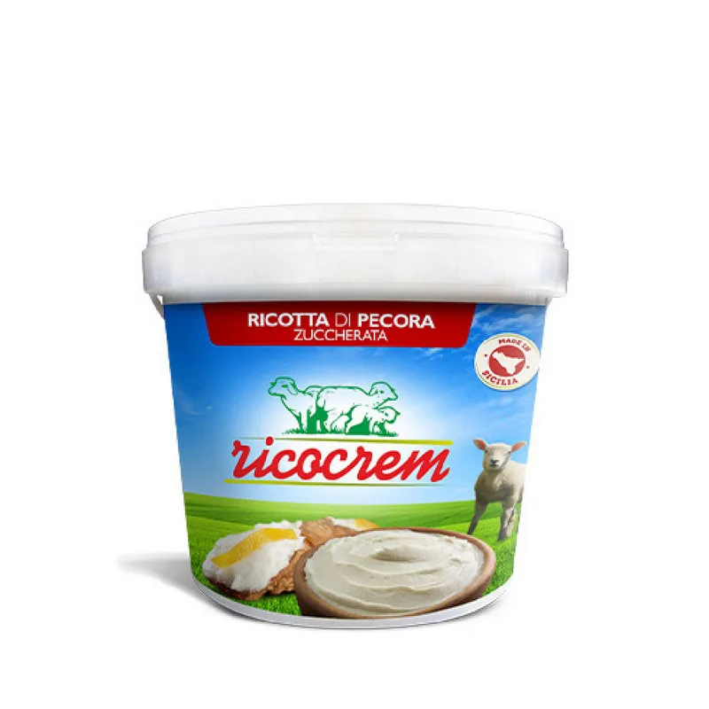 Высокое качество сладкая овечья Ricotta крем замороженное итальянское ароматизированное ведро 11 кг 72 x поддон на