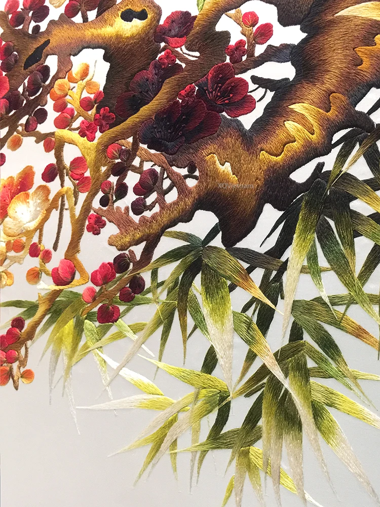 Роскошные подарочные и декоративные картины с изображением цветущего счастья богатства двусторонняя вышивка