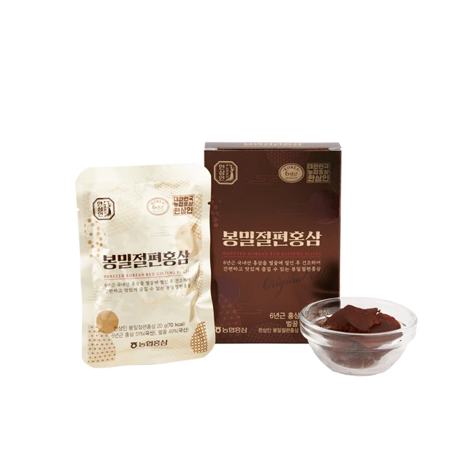 
Korean Nonghyup HANSAMIN 6 Years Red Panax Ginseng Roots Honeyed Slices 20g * 6 Packs 