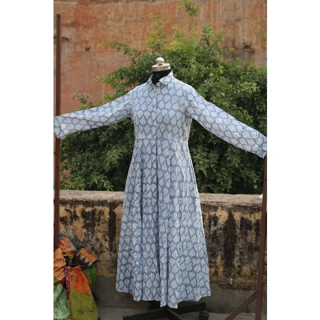 New Arrival Tunic Top Long Dress Ethnic Cotton Long Kurti For Women