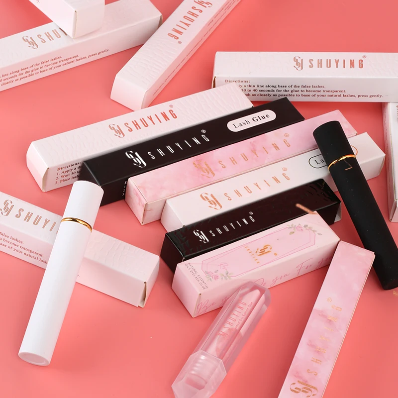 Wholesale Small Paper Box Customize Eyelash Glue Box Adhesive Magic Eyeliner Custom Eyelash Glue Packaging