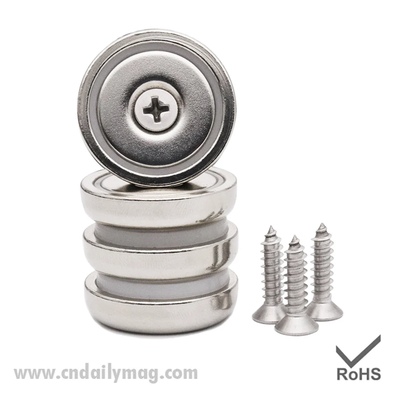 Cabinet Door Magnets 4 Pack Magnetic Door Catch Stainless Steel Drawer Magnet Catch for Sliding Door Closure