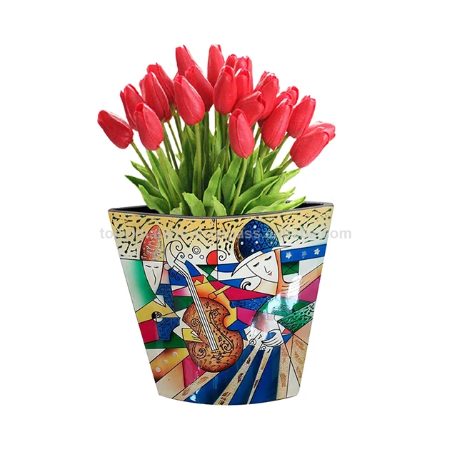 
Vase Fleur Love Handle Vase Red Flower Vase Made in Vietnam 