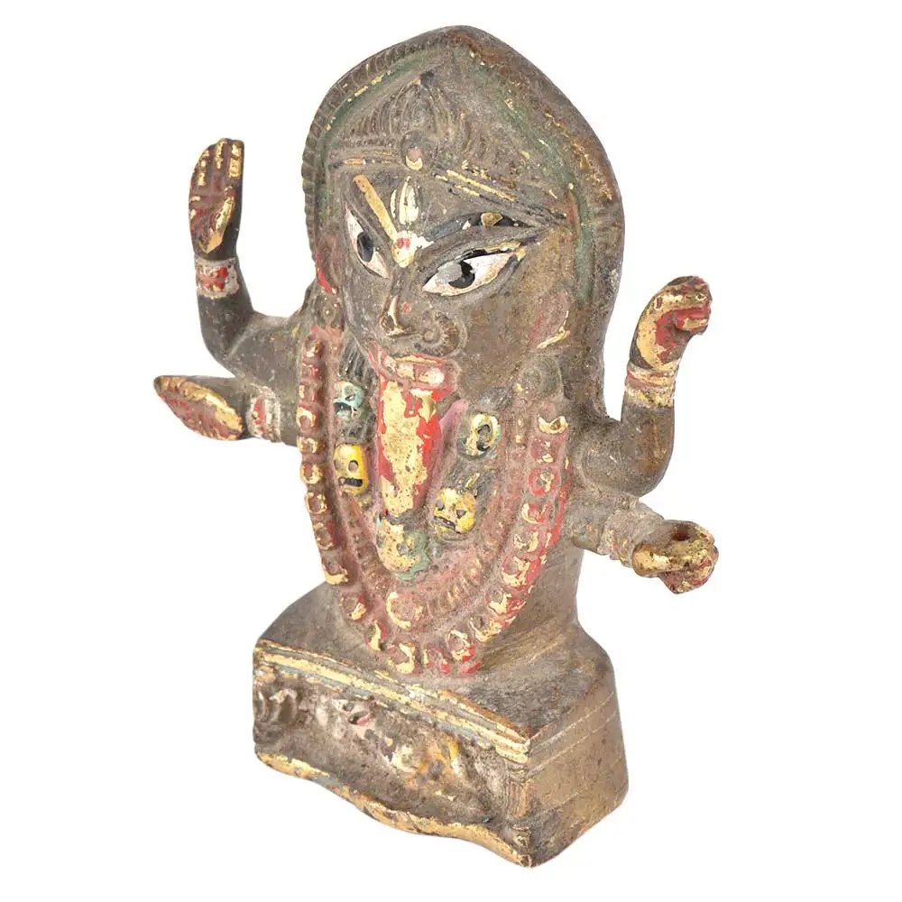 Статуэтка Kali Kalighat Ma из золотистой латуни ручной работы статуэтка для скульптур декоративные подарочные изделия