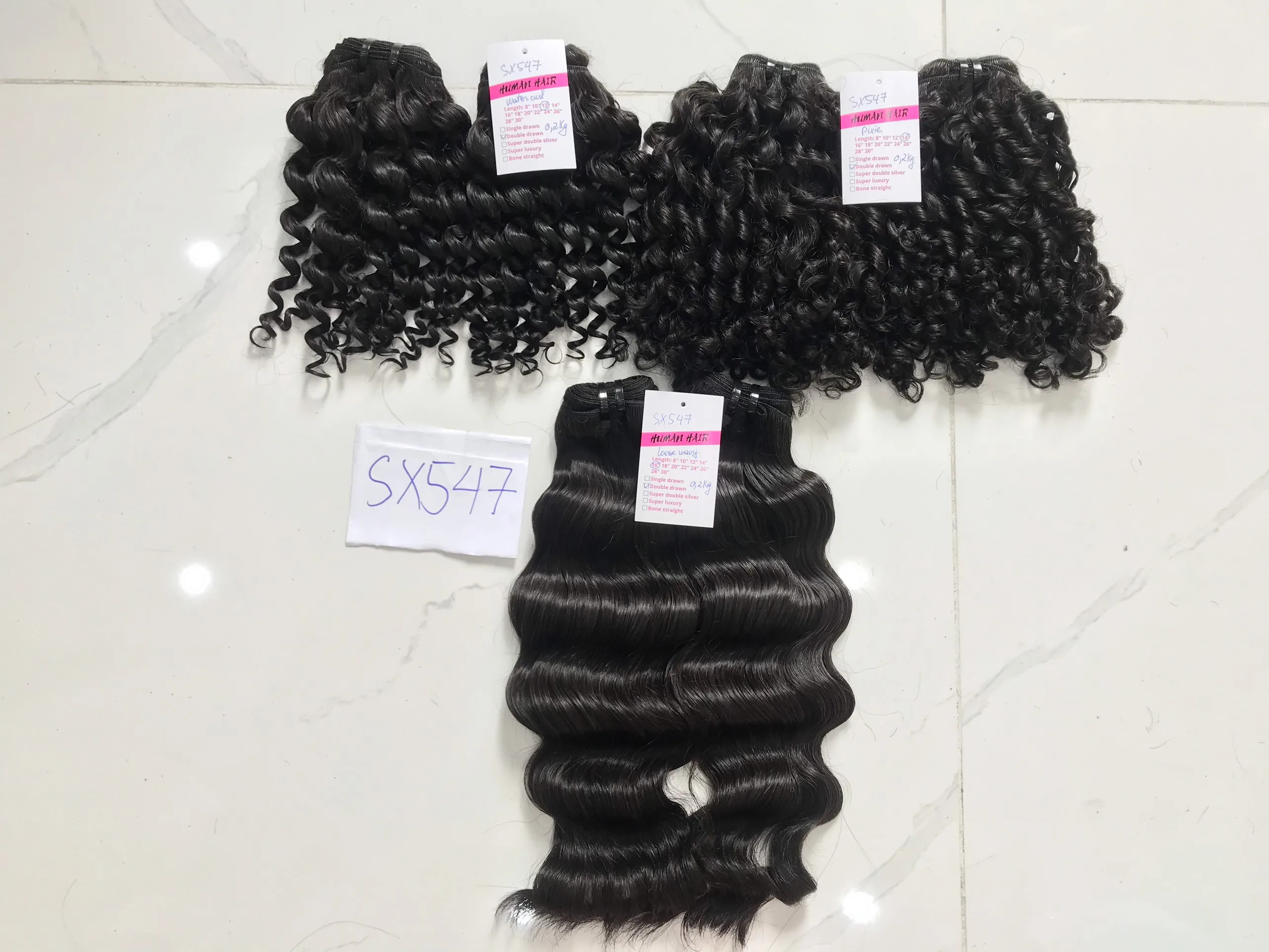 Красивая прическа 100% Необработанные кудряющие волосы Пикси выровненные кутикулы человеческие с бесплатным образцом