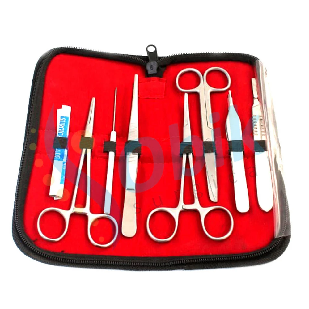 Dressing Forceps Medical Scissors Set Tweezers Dental Tools Dissecting Kit