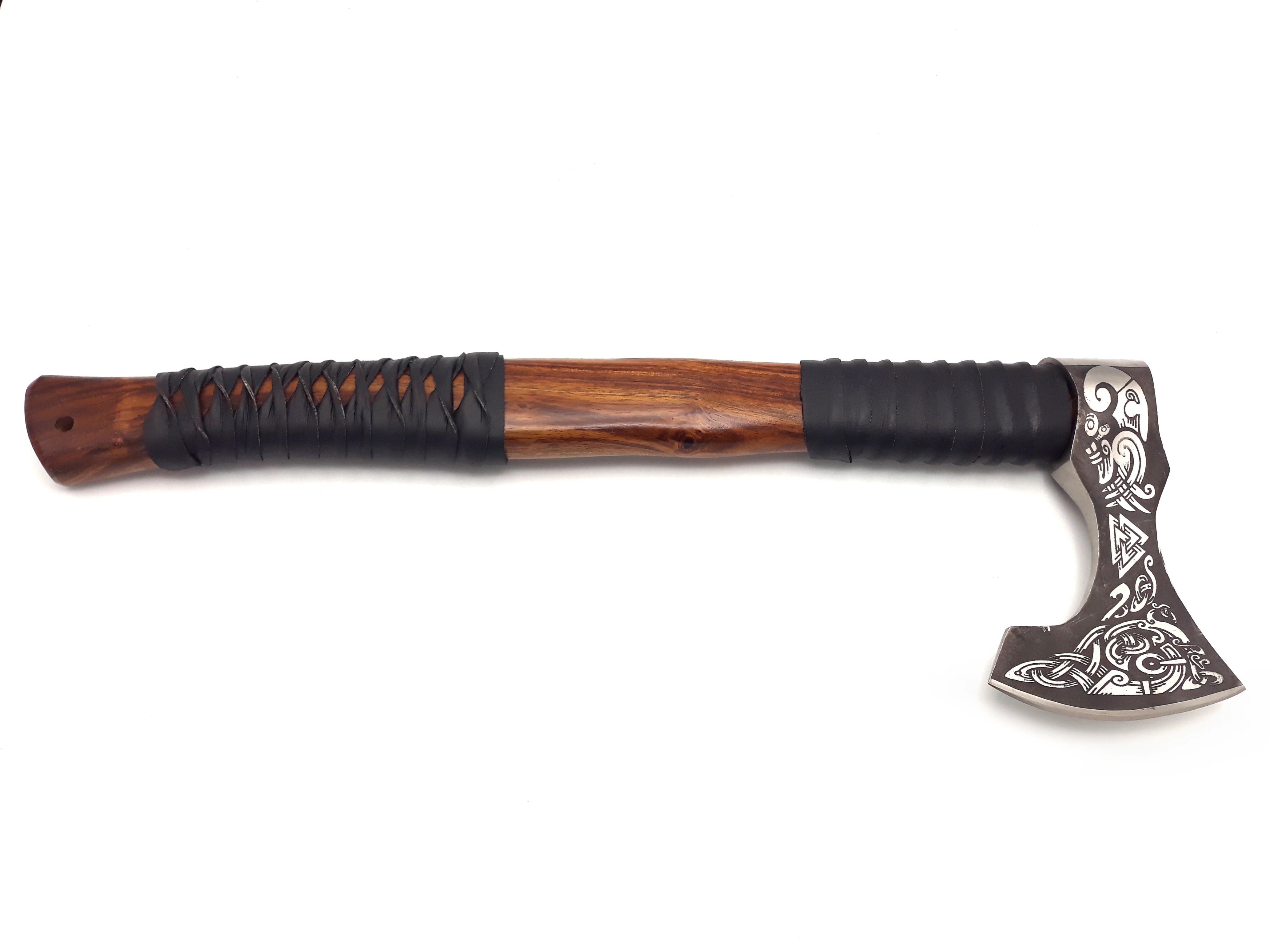 1095 High Carbon Steel Embossed Head Axe Industrial Grade Hatchet with Wood Handle for Camping and Cutting