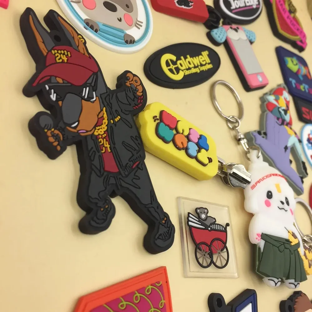 PVC 3D patch rubber Logo Garment patch Soft PVC Rubber Patch garment PVC Labels