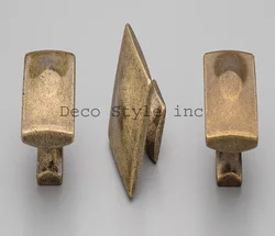 Brass square knob metal drawer knob